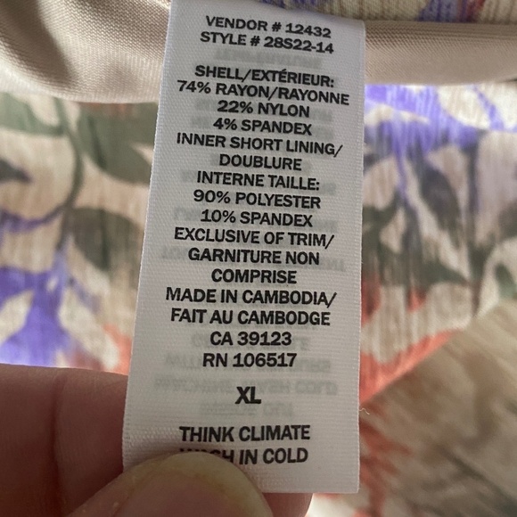 Northern Reflections Women's Skort Colorful Spring Floral‎ Pattern Size X-large - Picture 6 of 14